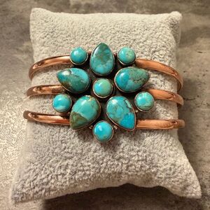 Kingman MojaveTurquoise Copper Cuff Bracelet